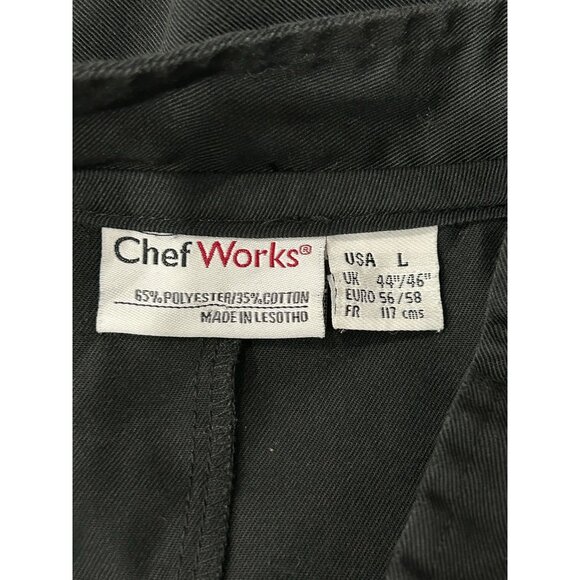 Chef Works Black Long Sleeve Double-Breasted Chef Coat Jacket L - Picture 6 of 9